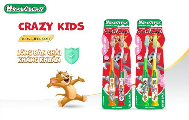 Vỉ bàn chải Crazy Kids