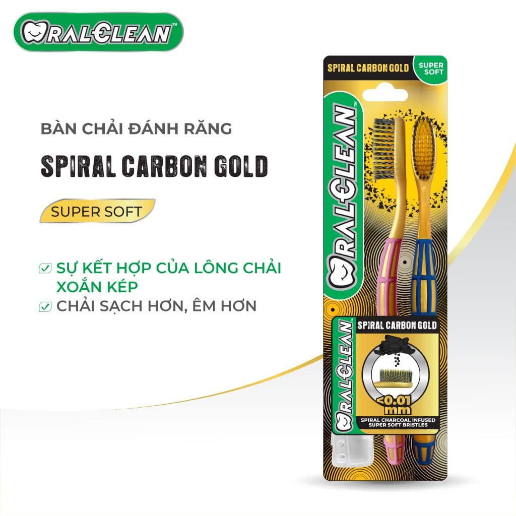 Bàn chải Spiral Carbon Gold