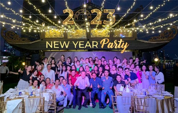 Tập thể GreenField tại tiệc chào năm mới 2023