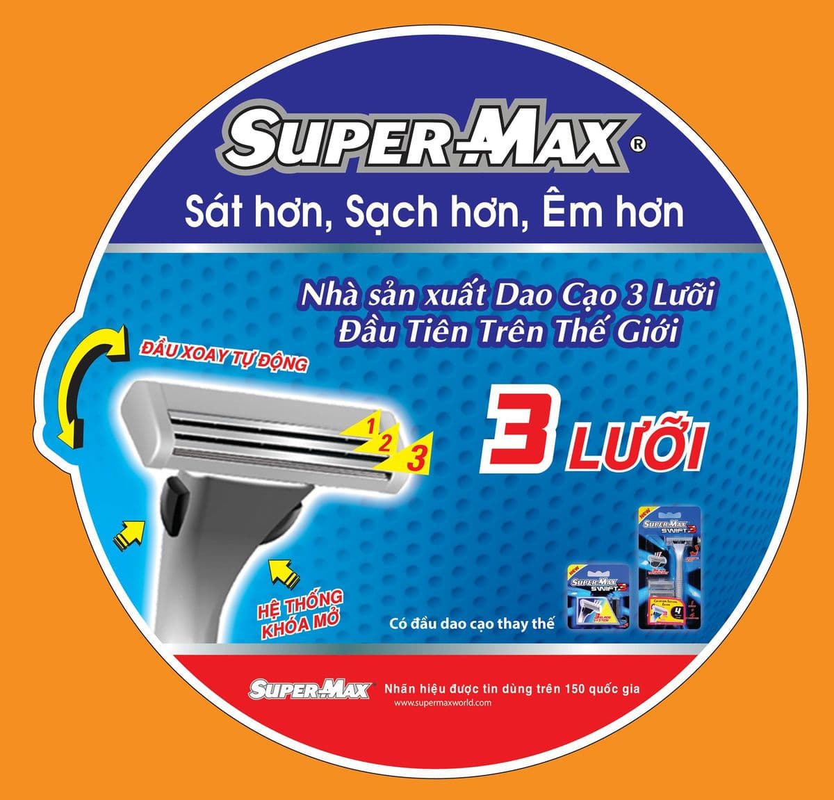 Một trong những lợi ích của dao cạo 3 lưỡi: Super-Max Swift 3 (ảnh 1)