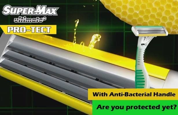 Ảnh bìa bài viết: Dao cạo râu Super-Max Ultimate Protect 3 giúp kháng khuẩn hiệu quả