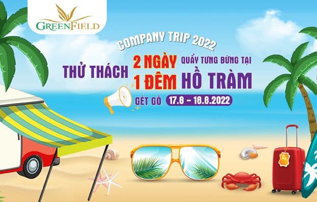 Áp phích chuyến du lịch công ty 2022 tại Hồ Tràm