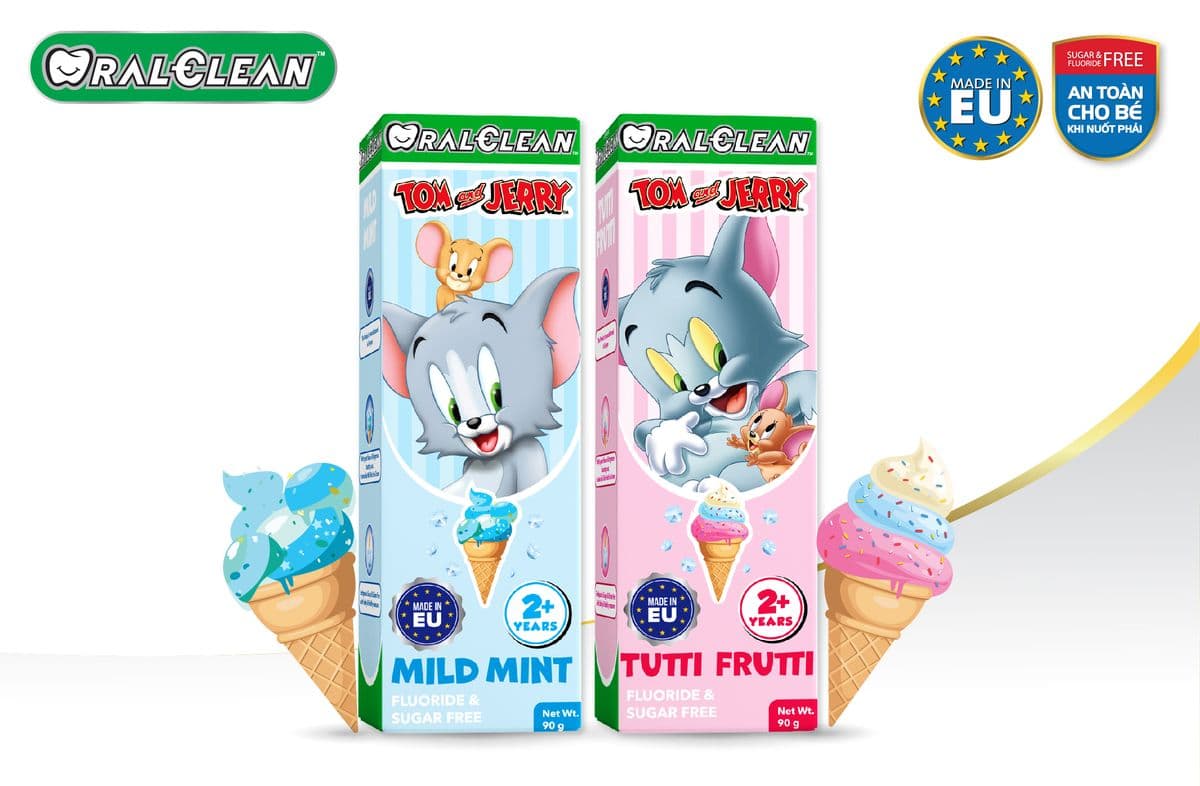 Hộp kem Mild Mint, Tutti Frutti và cây kem