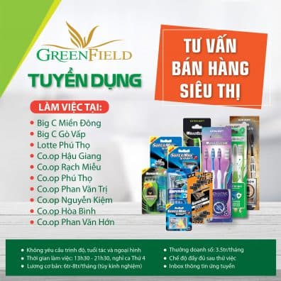 Áp phích tuyển dụng tư vấn bán hàng siêu thị