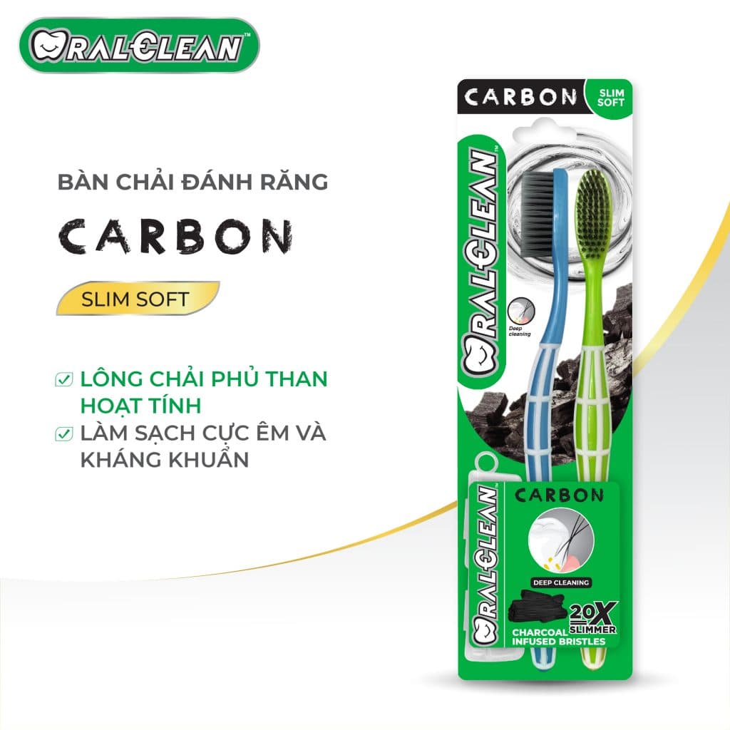 Vỉ bàn chải OralClean Carbon Slim Soft