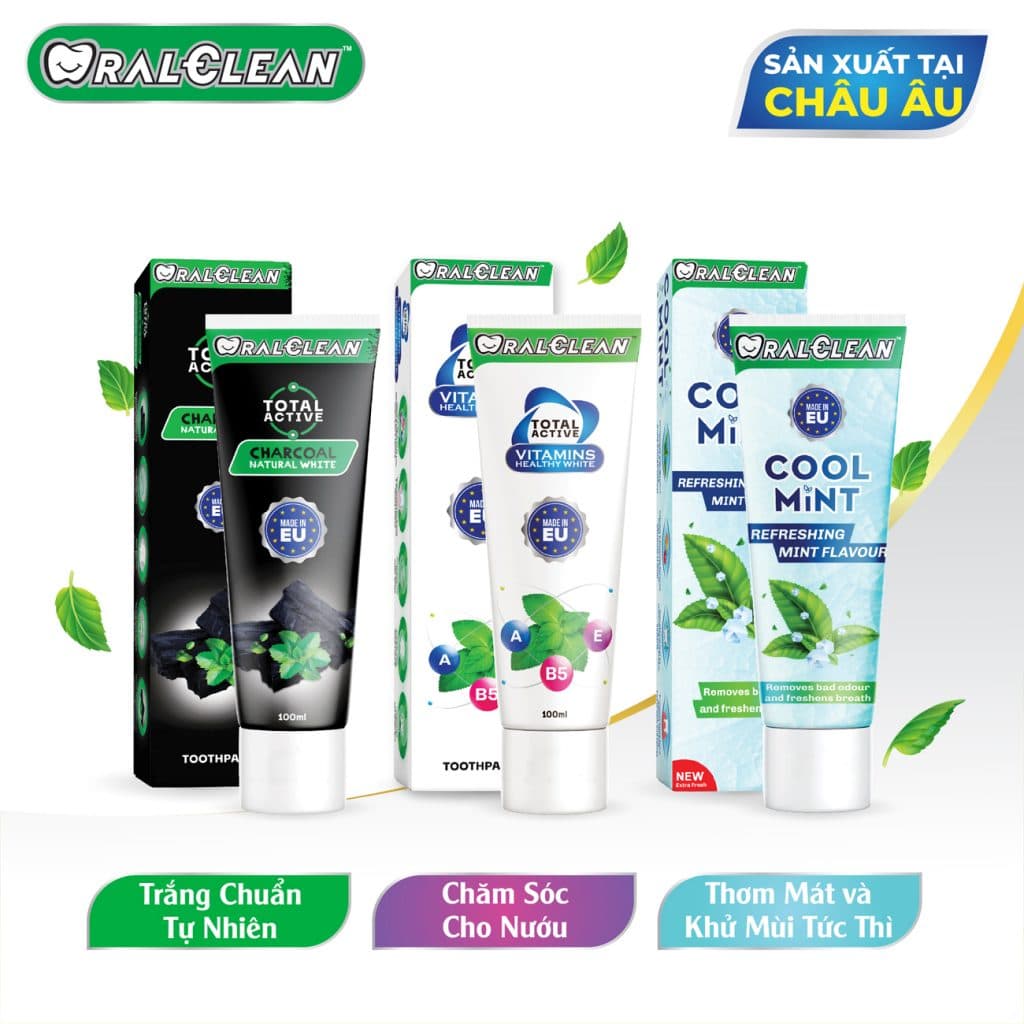 Ba tuýp kem đánh răng OralClean Total Active