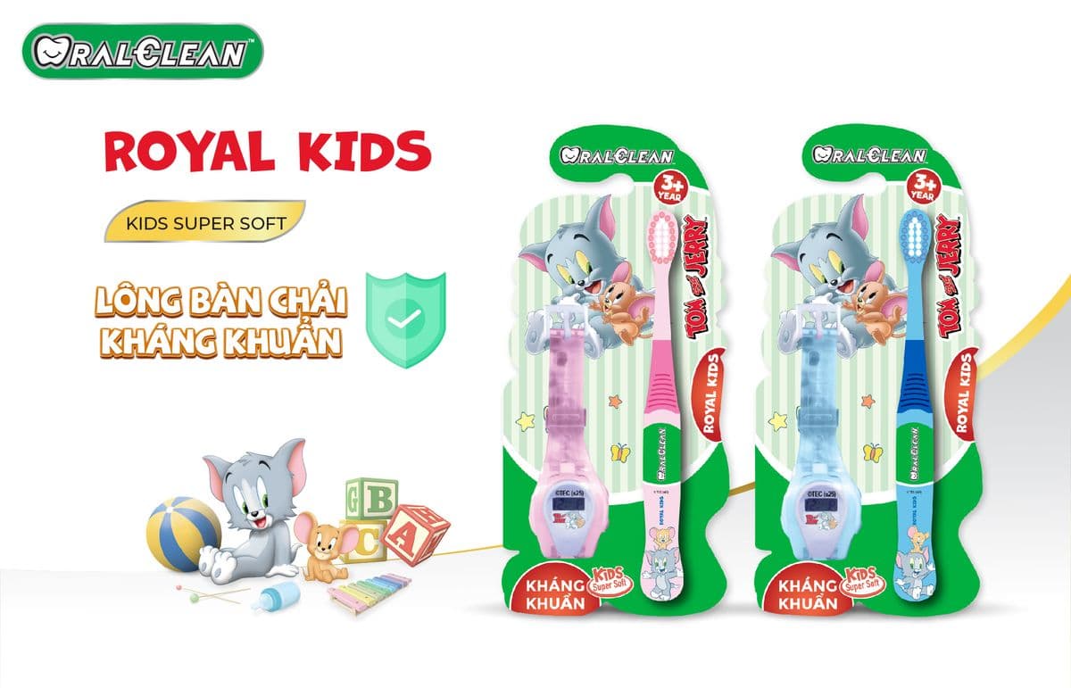 Bàn chải Royal Kids kèm đồng hồ